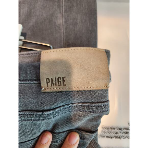 Paige Jake Slim Straight Leg Jeans Gray Denim Size 36 Stretch Comfort - Picture 4 of 6